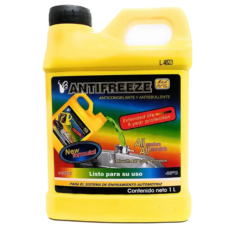 Anticongelante y antiebullente automotriz listo para usar M&A Oil Co. 1 Litro